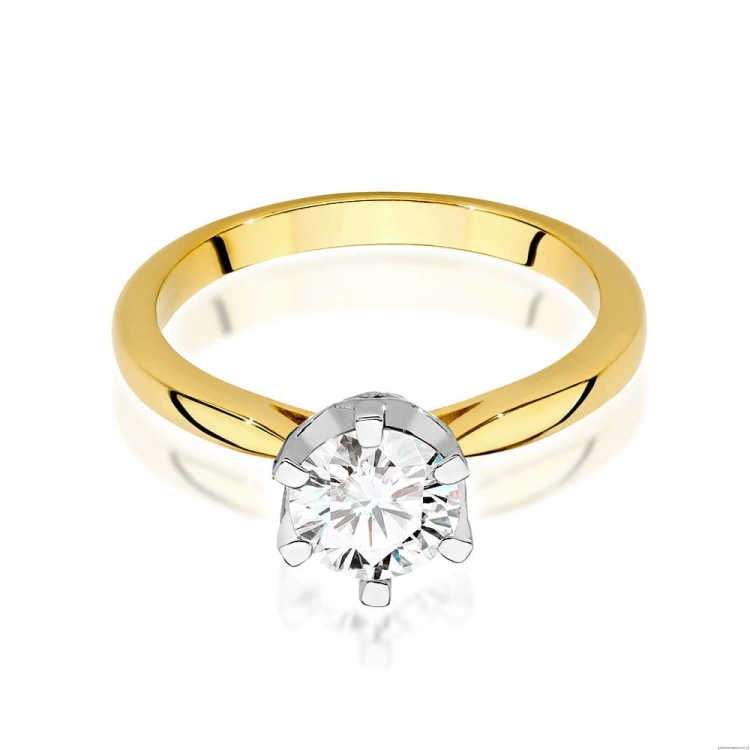 Pierścionek W539 Diament 1,00ct żółte złoto
