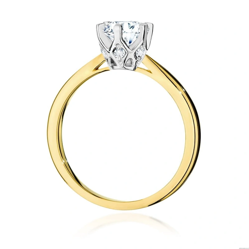 Pierścionek W539 Diament 1,00ct żółte złoto