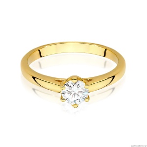 Pierścionek W540 Diament 0,50ct żółte złoto