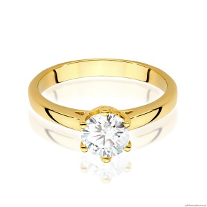 Pierścionek W540 Diament 1,00ct żółte złoto