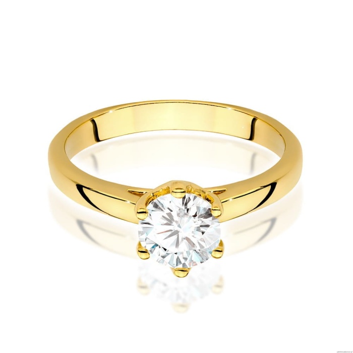 Pierścionek W540 Diament 1,00ct żółte złoto