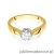 Pierścionek W541 Diament 0,40ct żółte złoto