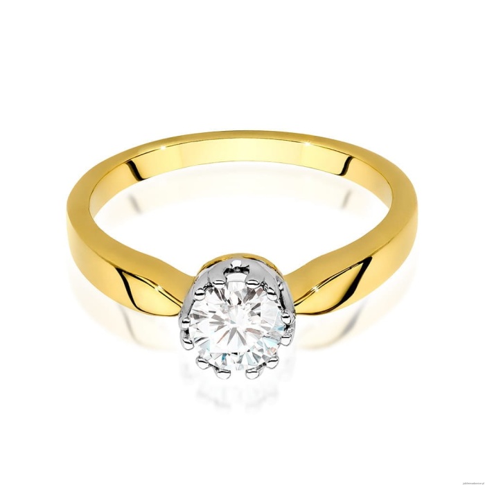 Pierścionek W541 Diament 0,50ct żółte złoto