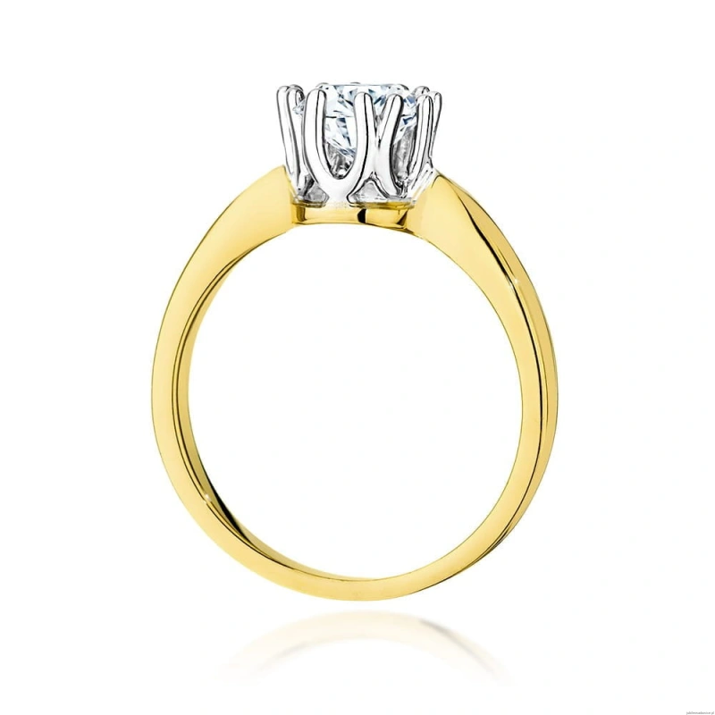 Pierścionek W541 Diament 0,70ct żółte złoto