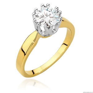 Pierścionek W541 Diament 1,00ct żółte złoto