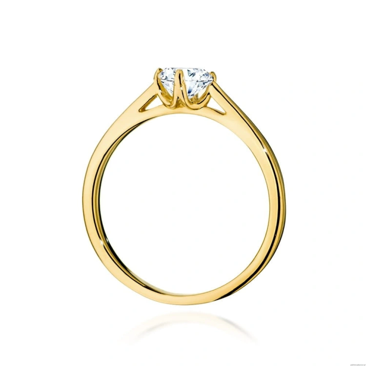 Pierścionek W543 Diament 0,50ct żółte złoto