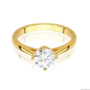 Pierścionek W543 Diament 1,00ct żółte złoto