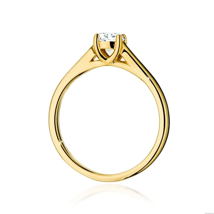 Pierścionek W544 Diament 0,40ct żółte złoto