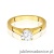 Pierścionek W544 Diament 0,70ct żółte złoto