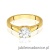 Pierścionek W544 Diament 1,00ct żółte złoto