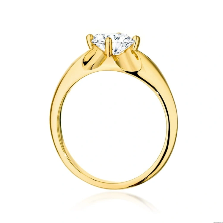 Pierścionek W545 Diament 0,70ct żółte złoto