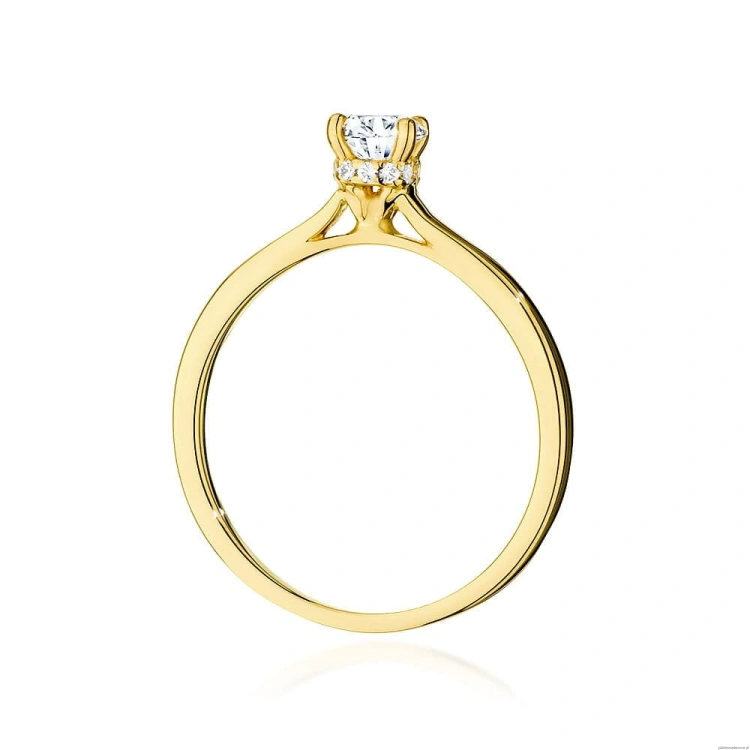 Pierścionek W547 Diament 0,50ct żółte złoto