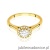 Pierścionek W550 Diament 0,40ct żółte złoto