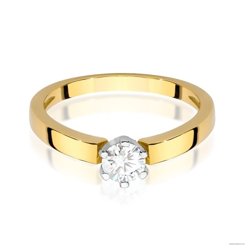 Pierścionek W562 Diament 0,25ct żółte złoto