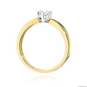 Pierścionek W562 Diament 0,25ct żółte złoto