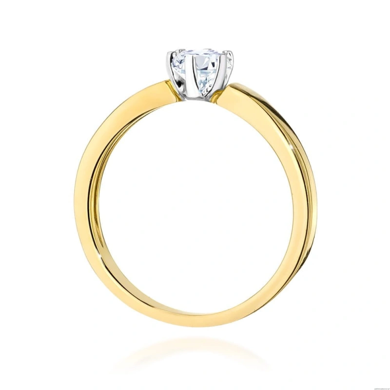 Pierścionek W562 Diament 0,25ct żółte złoto
