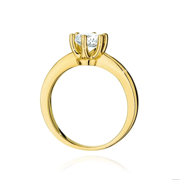 Pierścionek W563 Diament 0,70ct żółte złoto
