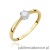 Pierścionek W567 Diament 0,06ct żółte złoto
