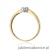 Pierścionek W567 Diament 0,06ct żółte złoto