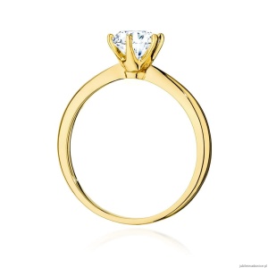 Pierścionek W553 Diament 1,00ct żółte złoto
