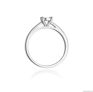 Pierścionek W007 Diament 0,08ct białe złoto