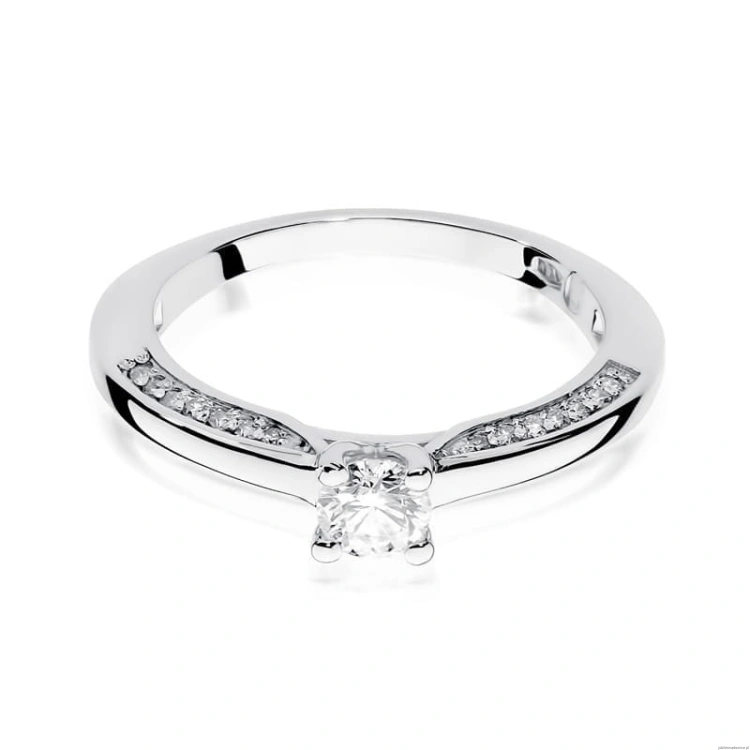 Pierścionek W009 Diament 0,30ct białe złoto