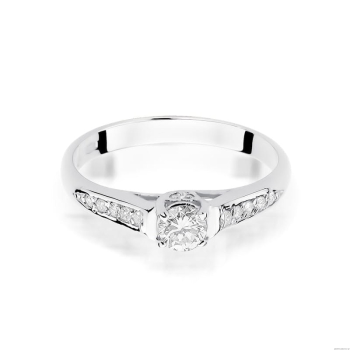 Pierścionek W016 Diament 0,23ct białe złoto