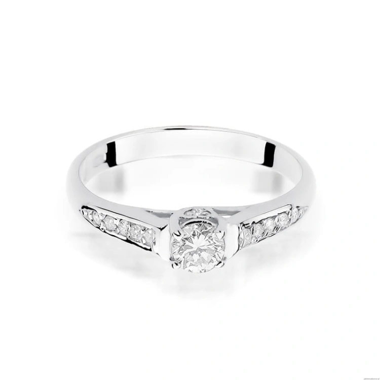 Pierścionek W016 Diament 0,23ct białe złoto