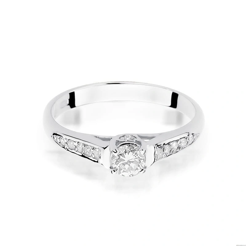 Pierścionek W016 Diament 0,23ct białe złoto