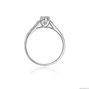 Pierścionek W016 Diament 0,23ct białe złoto