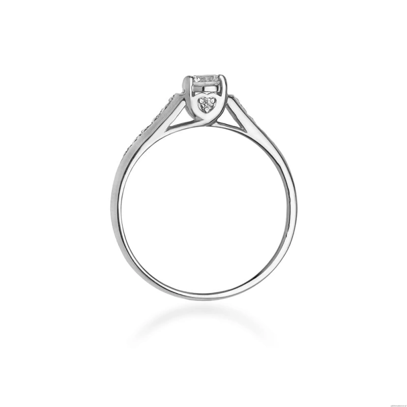 Pierścionek W016 Diament 0,23ct białe złoto