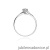 Pierścionek W021 Diament 0,10ct białe złoto