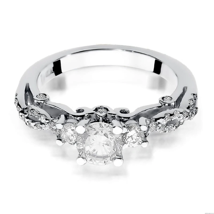 Pierścionek W023 Diament 0,50ct białe złoto