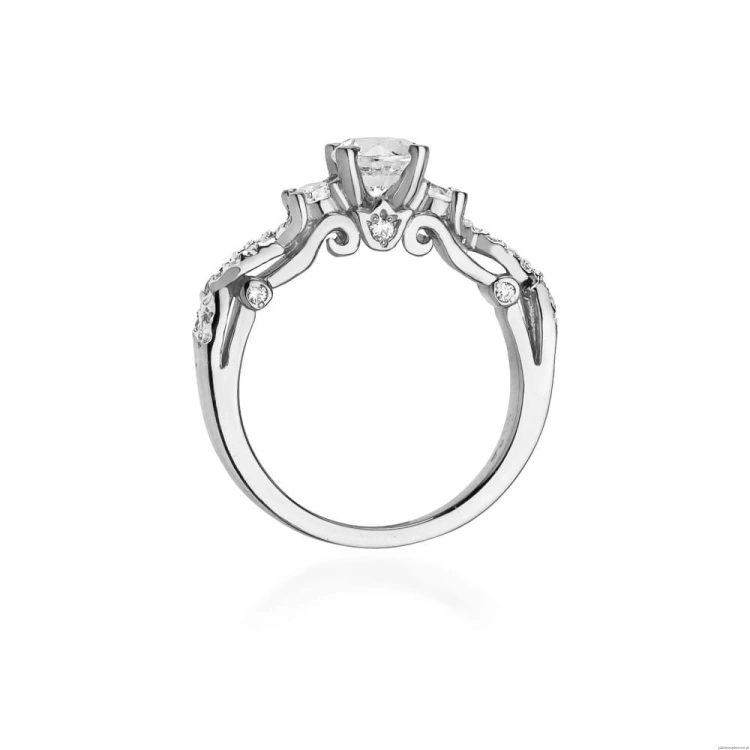 Pierścionek W023 Diament 0,50ct białe złoto