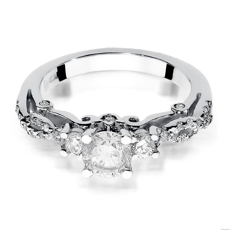 Pierścionek W023 Diament 0,70ct białe złoto