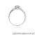 Pierścionek W034 Diament 0,04ct białe złoto