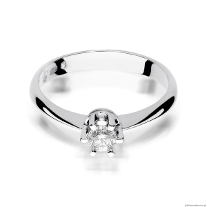 Pierścionek W036 Diament 0,23ct białe złoto