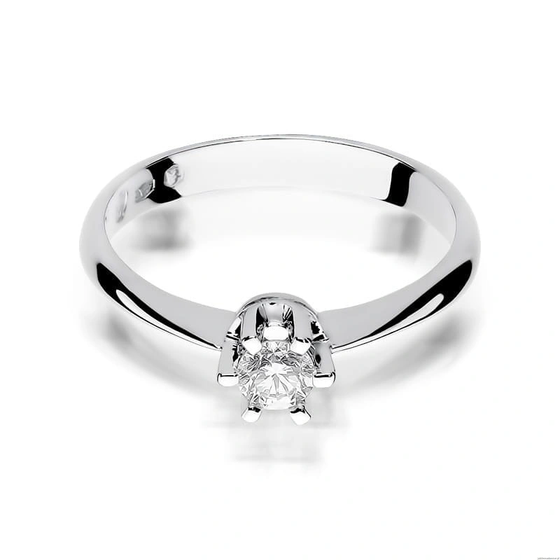 Pierścionek W036 Diament 0,23ct białe złoto