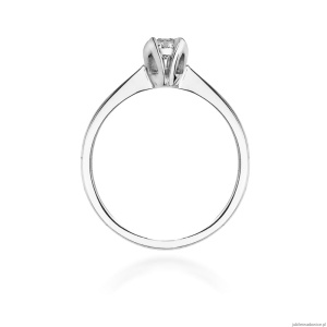 Pierścionek W047 Diament 0,10ct białe złoto