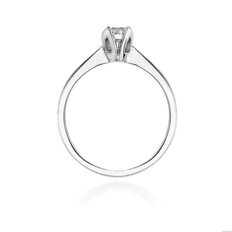 Pierścionek W047 Diament 0,10ct białe złoto