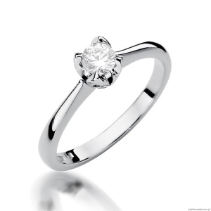 Pierścionek W047 Diament 0,30ct białe złoto