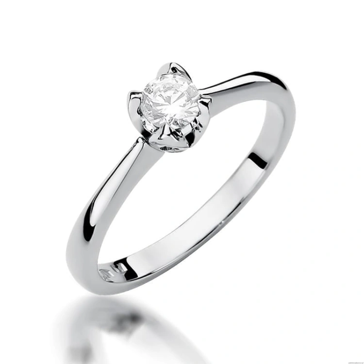 Pierścionek W047 Diament 0,30ct białe złoto