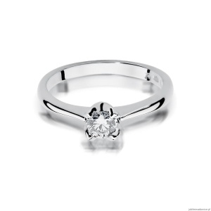 Pierścionek W047 Diament 0,30ct białe złoto