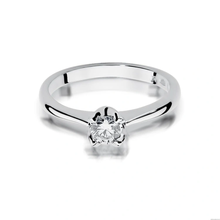 Pierścionek W047 Diament 0,30ct białe złoto