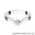 Pierścionek W051 Diament 0,04ct białe złoto