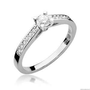 Pierścionek W052 Diament 0,30ct białe złoto