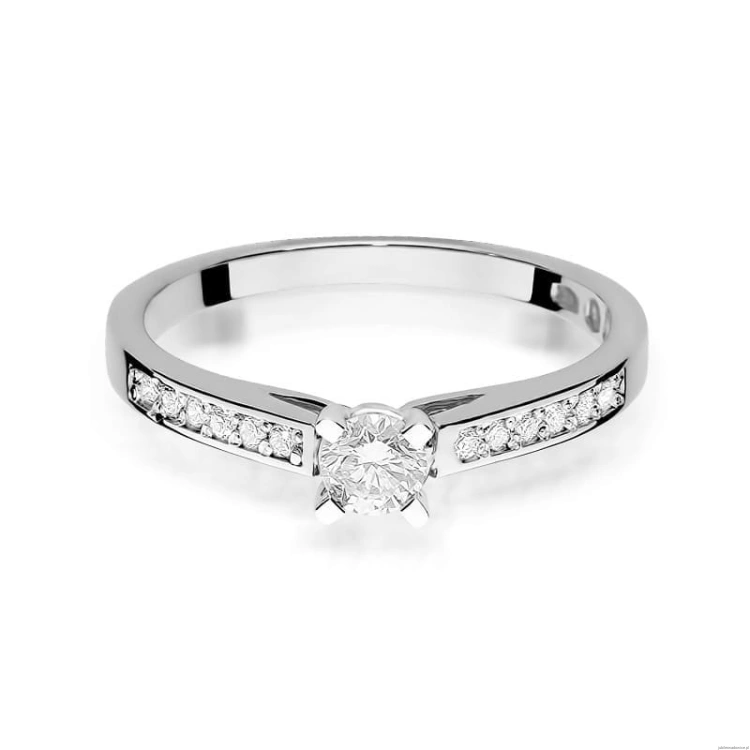 Pierścionek W052 Diament 0,30ct białe złoto
