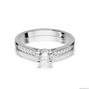 Pierścionek W052 Diament 0,50ct białe złoto