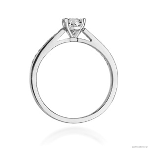 Pierścionek W052 Diament 0,50ct białe złoto