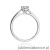 Pierścionek W052 Diament 0,50ct białe złoto